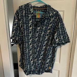 Margaritaville Navy and White Casual Shirt